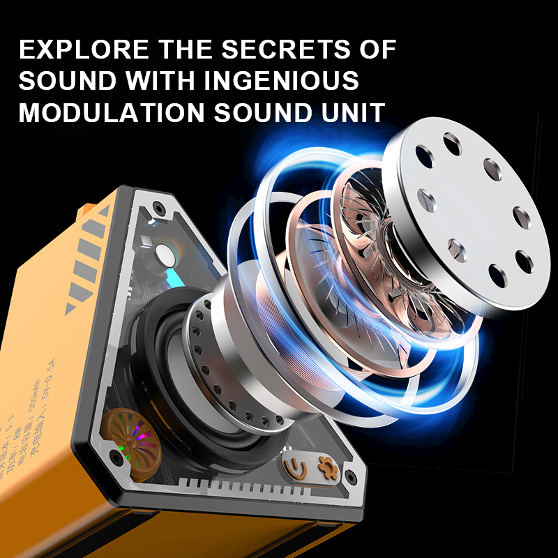 Mecha Style Mini Wireless Bt Speaker Desktop Outdoor Sport Waterproof Portable Sound 3D